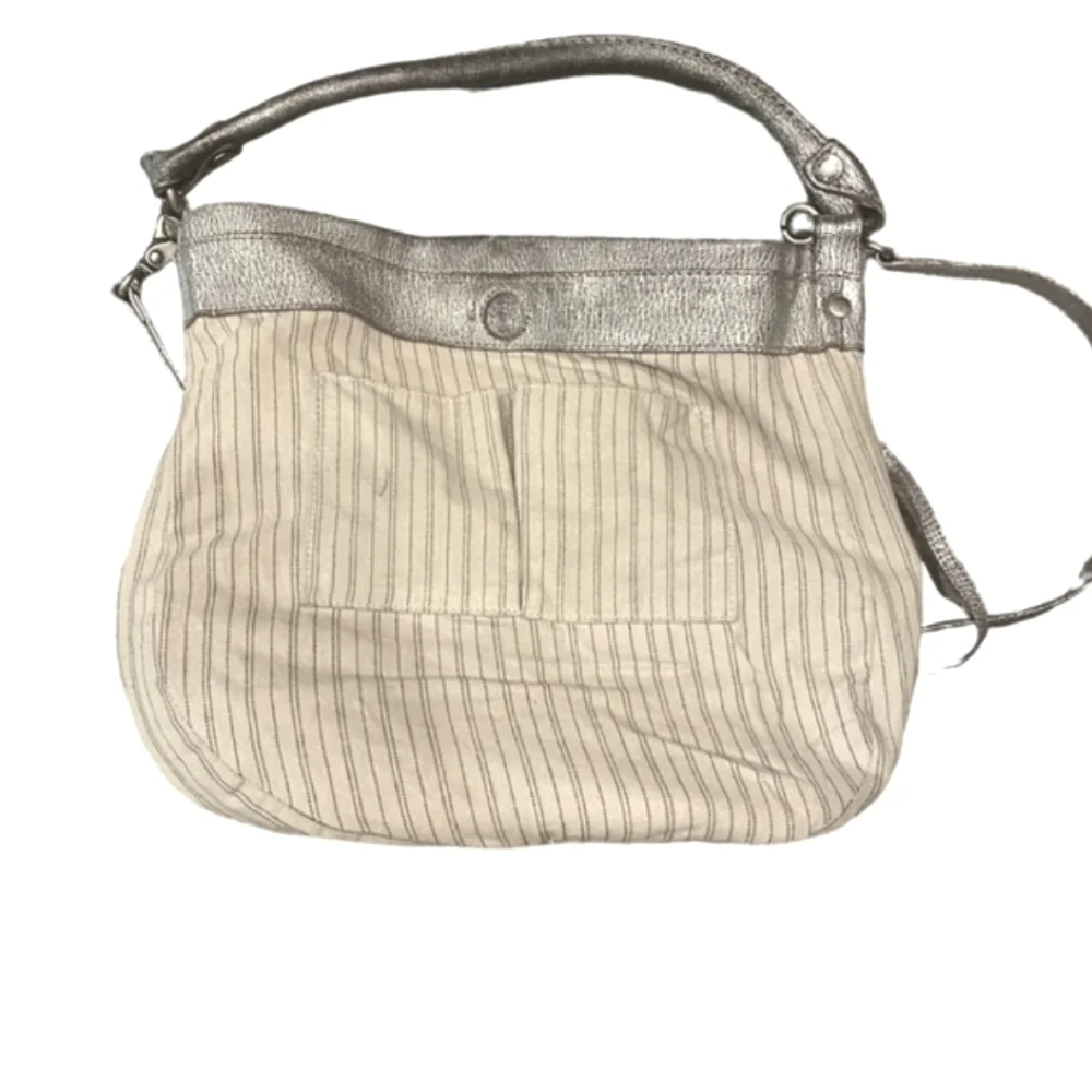 FRYE Melissa Leather Hobo/Shoulder/Crossbody Bag .. Silver
